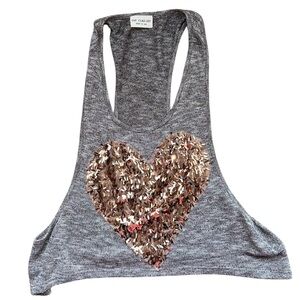 The Classic Metallic Gray Knit Tank Top